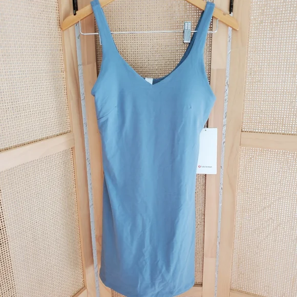 lululemon athletica | Dresses | Nwt Lululemon Align Dress With Built In  Shorts Belgian Blue Size 8 | Poshmark